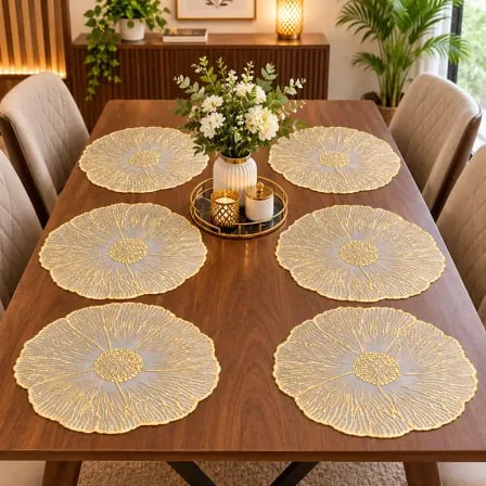 6pcs Dining Table Mat Set-3। ডাইনিং টেবিলে আনুন আভিজাত্যের ছোঁয়া!