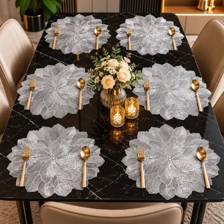 6pcs Dining Table Mat Set-4। ডাইনিং টেবিলে আনুন আভিজাত্যের ছোঁয়া!