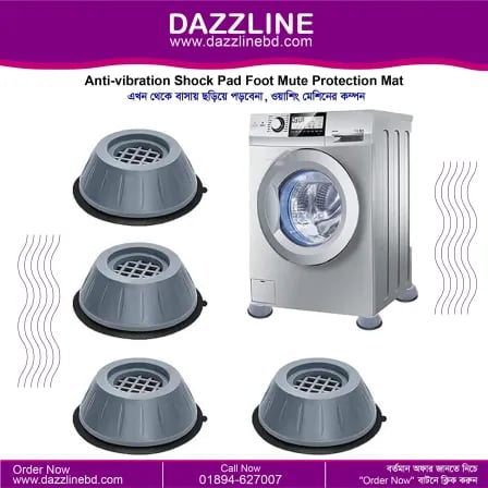 Anti-vibration Shock Pad Foot Mute Protection Mat 4Pcs