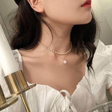 Gold Layered Pearl Leckace