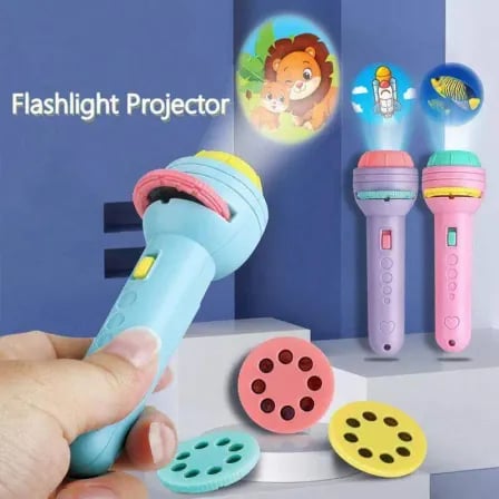 Mini Projector Flashlight Toy | বাচ্চাদের চিন্তাশক্তি, সৃজনশীলতা এবং গল্প বলার দক্ষতা বাড়াতে অসাধারণ সহায়ক