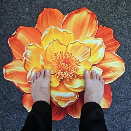 Flower 3d Flower Mat। ঘরকে প্রিমিয়াম লুক দিবে (Model-3)