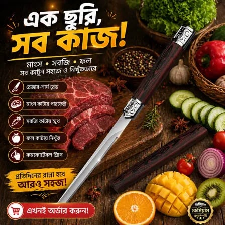 Wood Cover Knife। এক ছুরি, সব কাজ