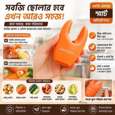 (১পিস) Smart Hand Cutter। একটি টুলেই ২টি কাজ