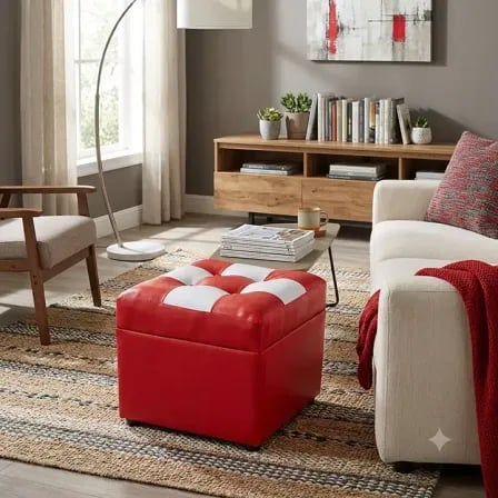Square Foot Stool (1pcs)- Model-14 যেখানেই রাখবেন, সেখানেই মানাবে