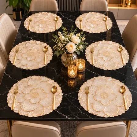 6pcs Dining Table Mat Set-2। ডাইনিং টেবিলে আনুন আভিজাত্যের ছোঁয়া!