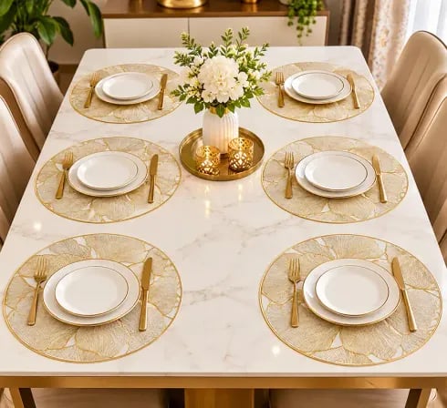 6pcs Dining Table Mat Set-5। ডাইনিং টেবিলে আনুন আভিজাত্যের ছোঁয়া!