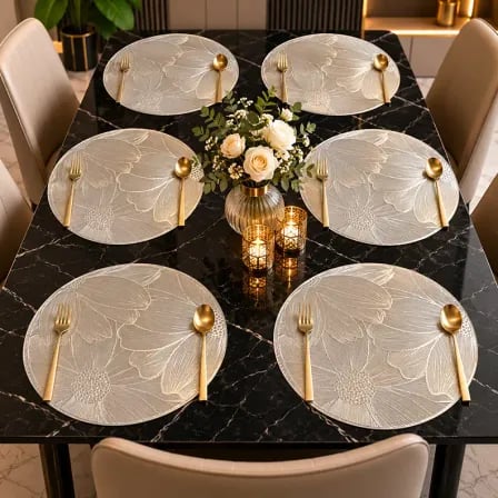 6pcs Dining Table Mat Set-6। ডাইনিং টেবিলে আনুন আভিজাত্যের ছোঁয়া!