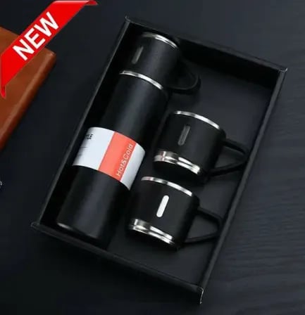 Double Layer Vacuum Flax Travel Water Bottle 500 ml – ৪
