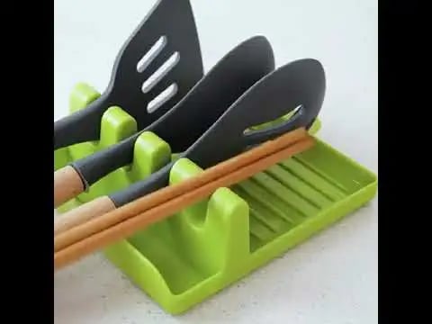 Plastic Spoon Rest Kitchen Organizer for Fork Spatula Rack – ২