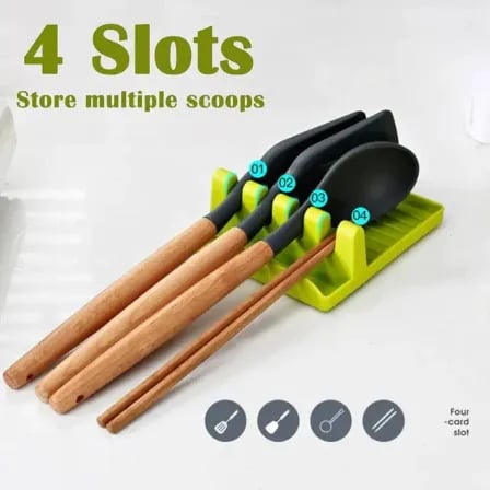 Plastic Spoon Rest Kitchen Organizer for Fork Spatula Rack – ৩