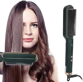 Hair Straightening and Curling Brush with 5 Temperature Gears – ২