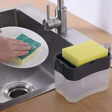 Press Soap Dispenser With Sponge And Liquid Container – ৫