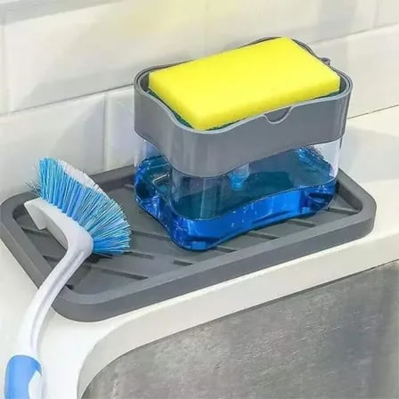 Press Soap Dispenser With Sponge And Liquid Container – ২