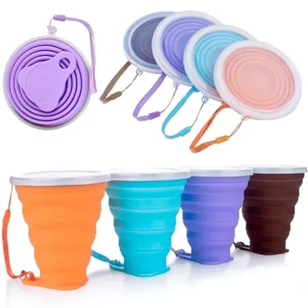 Silicone Folding Cup Water Drinking Cup Outdoor Portable – ৩
