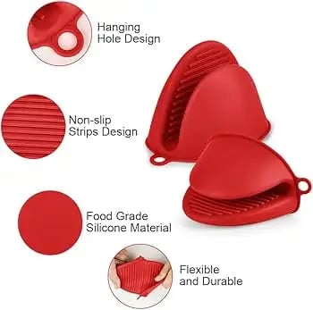 Oven Gloves Cooking Pinch Grips Silicone | Mini Oven Mitts – ৫