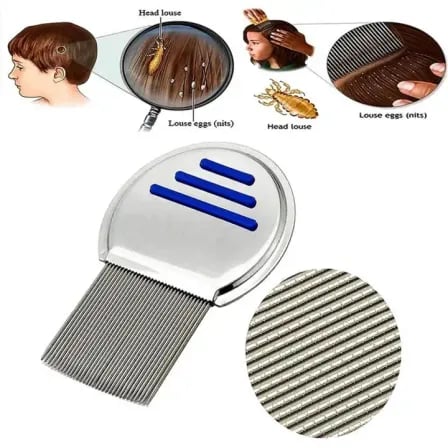 Silver Stainless Steel Lice Comb – ২