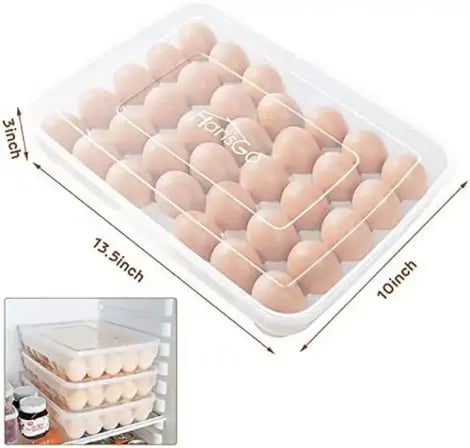 Grids Plastic Egg Storage Box – ২