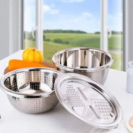 3 In 1 Vegetable Cutter with Drain Basket – ৪
