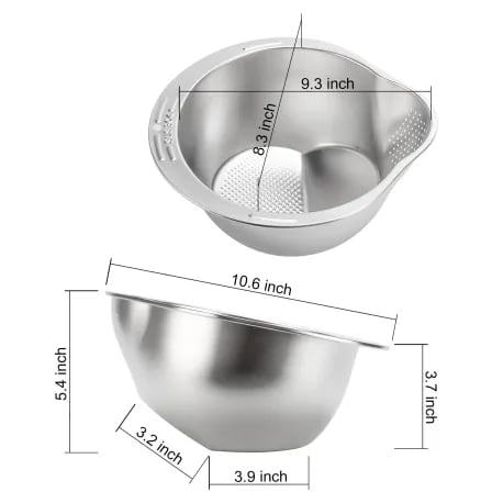 (২ পিস) 304 SS Washing Bowl | জীবনেও মরিচা পড়বে না – ৪