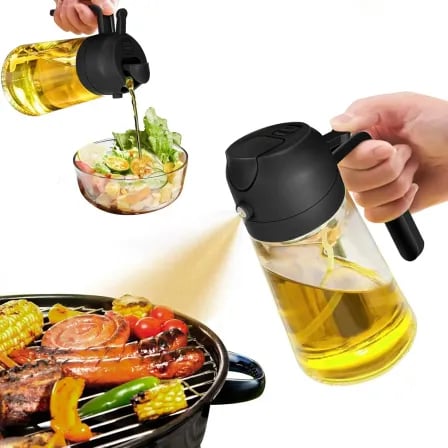 (১ পিস) 2 in1 Oil Spray Dispenser Bottle – ২