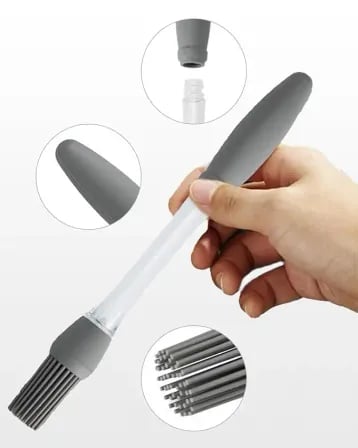 Silicone Oil Brush 2 in 1 with Inbuilt Container (স্বাস্থ্য ঝুঁকি এড়াতে কম তেল ব্যবহারে কার্যকরী) – ৫