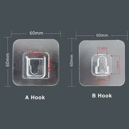 (১০ জোরা) Transparent Male Female Hook – ৪