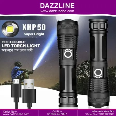 Rechargeable LED Torch Light XHP50