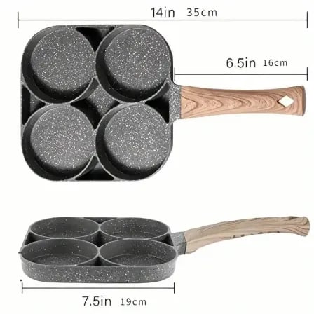 4 Grid Nonstick Frying Pan – ৪