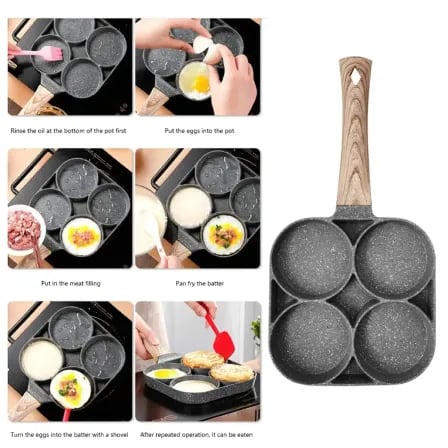 4 Grid Nonstick Frying Pan – ৩
