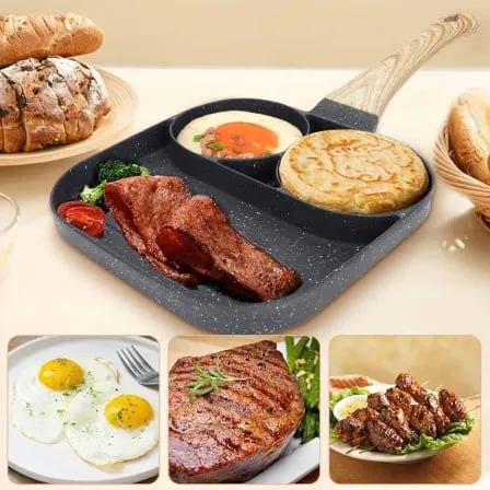3 Grid Nonstick Frying Pan – ২