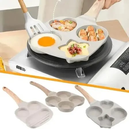 Decorative 4 Grid Nonstick Frying Pan – ২