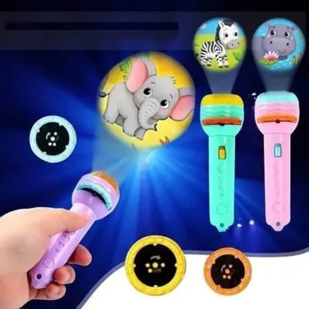 Mini Projector Flashlight Toy | বাচ্চাদের চিন্তাশক্তি, সৃজনশীলতা এবং গল্প বলার দক্ষতা বাড়াতে অসাধারণ সহায়ক – ২