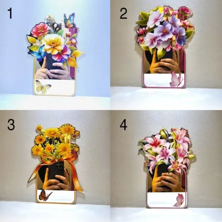 (৩ পিস) Flower Mirror। ঘরকে সাজান মনের মত