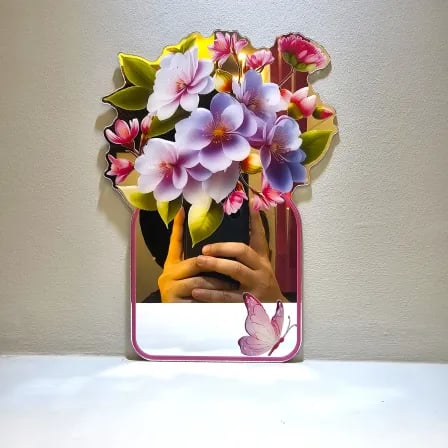 (৩ পিস) Flower Mirror। ঘরকে সাজান মনের মত – ৩