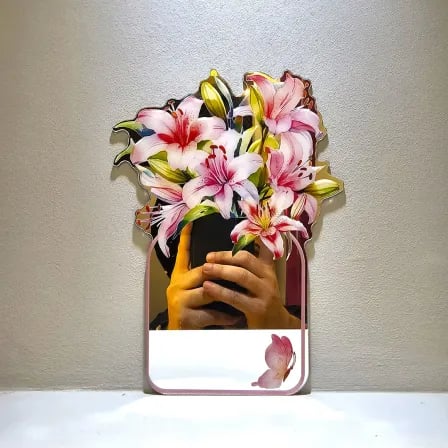 (৩ পিস) Flower Mirror। ঘরকে সাজান মনের মত – ৪