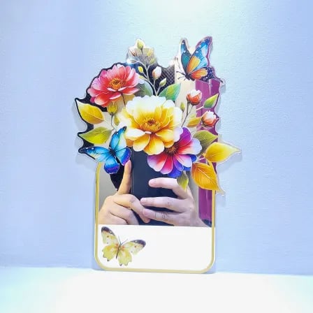 (৩ পিস) Flower Mirror। ঘরকে সাজান মনের মত – ২