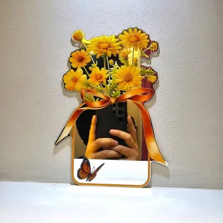 (৩ পিস) Flower Mirror। ঘরকে সাজান মনের মত – ৫