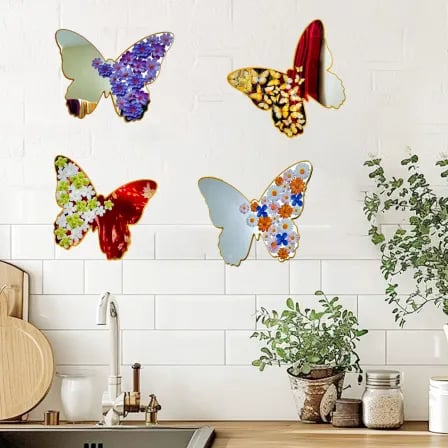 Butterfly Mirror (1pcs)। ঘরকে সাজান প্রজাপতি আর ফুলে – ৪