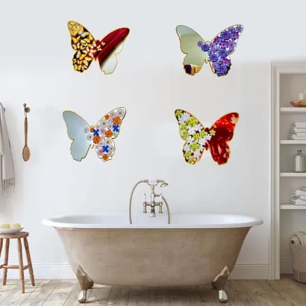 Butterfly Mirror (1pcs)। ঘরকে সাজান প্রজাপতি আর ফুলে – ৫