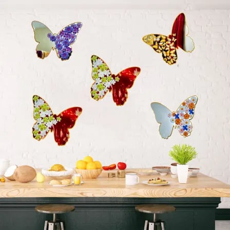 Butterfly Mirror (1pcs)। ঘরকে সাজান প্রজাপতি আর ফুলে – ৩