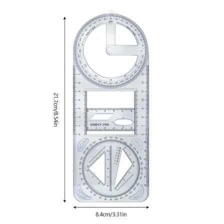 (২ পিস) Multifunctional Geometric Ruler। এক টুলসে হবে সব জেমিটি ও ইঞ্জিনিয়ারিং ড্রাফটিং – ৫