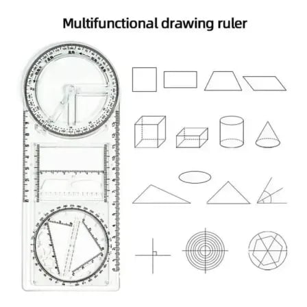 (২ পিস) Multifunctional Geometric Ruler। এক টুলসে হবে সব জেমিটি ও ইঞ্জিনিয়ারিং ড্রাফটিং – ৩