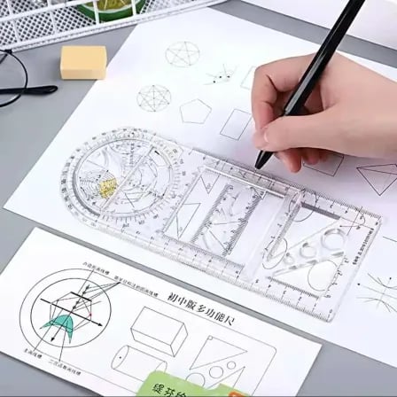 (২ পিস) Multifunctional Geometric Ruler। এক টুলসে হবে সব জেমিটি ও ইঞ্জিনিয়ারিং ড্রাফটিং – ২