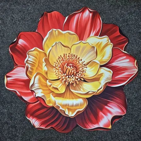 Flower 3d Floor Mat। ঘরকে প্রিমিয়াম লুক দিবে (Model-5) – ৩