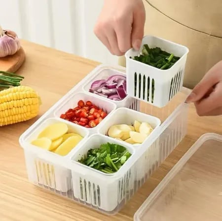 6 grid Refrigerator Storage Box – ৩
