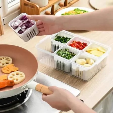 6 grid Refrigerator Storage Box – ২