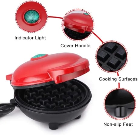 Mini waffle maker। ঘরেই রেস্টুরেন্টের মতো সুস্বাদু ওয়াফেল – ৪