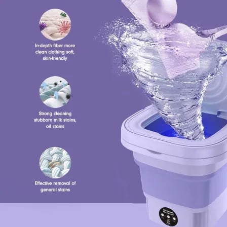 Folding Mini Washing Machine। কাপড় ধোয়া হবে আরও স্মাট – ৪
