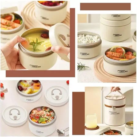 (৩ বাটি) Thermal Lunch Box। ঠান্ডা খাবার আর খেতে হবে না – ৩
